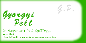 gyorgyi pell business card